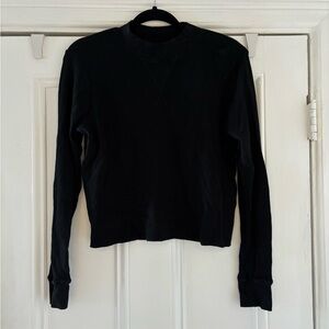 Mate the Label Waffle Black Henley